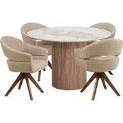 Eetkamerset Athens Rond - Incl. Dover Set Van 4