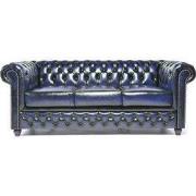Chesterfield Eco Leather Line - Midnight Blue 3-zit