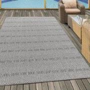 Aruba - Buitenkleed - Weerbestendig Vloerkleed - In & Outdoor - Grijs-...