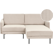 BREDA - Hoekbank 2-zits - Beige - Linkszijdig - Corduroy