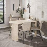 Archon Moderne Eettafel Keramiek Travertine 140x80 cm