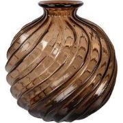 Clayre & Eef Vaas Ø 24x25 cm Bruin Glas