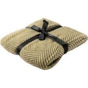 JOSEFIEN - Plaid 140x180 cm - lichtgewicht - zigzag patroon - Military...