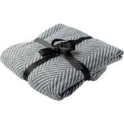 JOSEFIEN - Plaid 140x180 cm - Charcoal Gray - antraciet