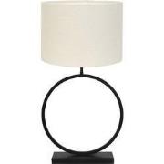 Tafellamp Liva/Livigno - Zwart/Eiwit - Ø40x78,5cm