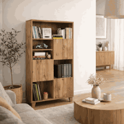 Boekenkast Marina Flora Atlantisch Dennenhout Melamine 80x155x36 cm