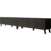 Meubella - TV-Meubel Pepinos 2 - Mat zwart - 300 cm