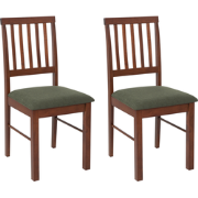 ORONO - Eetkamerstoel set van 2 - Donkerbruingroen - Hout