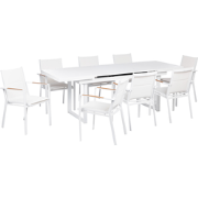 VALCANETTO/ BUSSETO - Tuinset voor 8 - Wit - Aluminium