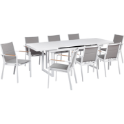 VALCANETTO/ BUSSETO - Tuinset voor 8 - Grijs - Aluminium