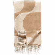 SWIRL - plaid 140x180 cm - golvend motief - Irish Cream - beige