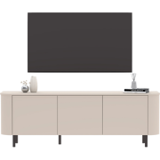 TV-meubel 3 deuren afgeronde randen cashmere L180,2 cm - BORA