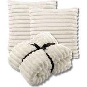 VOORDEELSET - 3-delig - Hazel & Ricky - 2 sierkussens 50x50 cm - 1 pla...