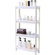 Decopatent - Smal Keukenrek opbergrek 4 laags op Wieltjes met Vakken -...