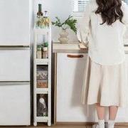 Decopatent - Smal Keukenrek opbergrek 4 laags op Wieltjes met Vakken -...