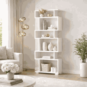 Boekenkast Blok Wit Melamine 60x165x19,5 cm