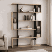 Boekenkast Mito Sonoma Eik Antraciet Melamine 110x161x25,5 cm