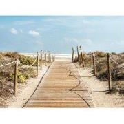 Buitencanvas houten strandopgang 78x58cm