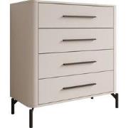 Meubella - Sorello - Ladekast met 4 lades - Beige - 90x40x94 cm