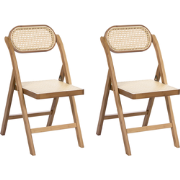 ORAISON - Set van 2 eetkamerstoelen - Bruin - Bamboehout