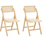 MODANE - Set van 2 eetkamerstoelen - Lichtbruin - Bamboehout