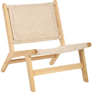 VILLAZ - Fauteuil - Lichtbruin - Rubberhout