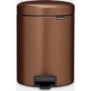 NewIcon Pedaalemmer, 5 liter, kunststof binnenemmer - Warm Bronze