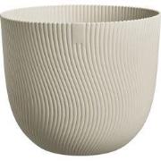 Bloempot sereh rond d25 h21 cm paddenstoel beige