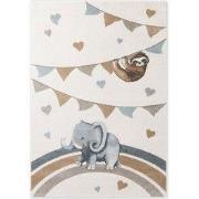 Villeroy & Boch Boho Kids Kinder Vloerkleed Olifant Rainbow Party Crem...