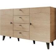 Meubella - Vornas 2 - Dressoir - Eikenpatroon - 151x40x90 cm