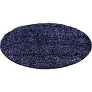 Tapijtenloods Basic Shaggy vloerkleed Donker Blauw Hoogpolig- 80 CM RO...