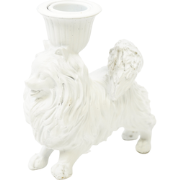 Candle holder - Pomeranian - White - 11,7x5,5x12cm