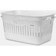 Collect-It Wasmand 40 liter, set van 2 - White