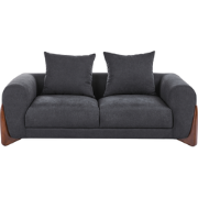 VINLIDEN - Tweezitsbank - Zwart - Stof