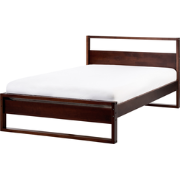 GIULIA - Tweepersoonsbed - Donkerbruin - 140 x 200 cm - Dennenhout