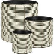 Mica Decorations Cesena Bloempot – Set van 3 – Plantenpot voor Bloemen...