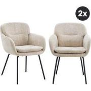 2x Eetkamerstoel Livia - Naturel