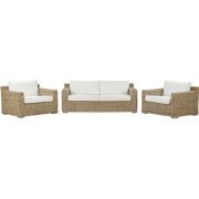 ARDEA - Loungeset voor 4 - Natuurlijk - Rotan