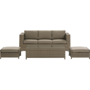BELLUNO - Loungeset voor 5 - Bruin - PE rotan