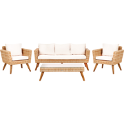 VITTORIA XL - Loungeset voor 5 - Gebroken wit - PE rotan