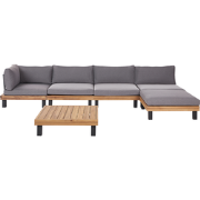 FRAZZANO - Loungeset - Grijs - Acaciahout