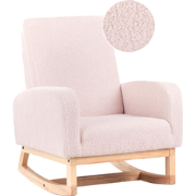 NORBY - Schommelstoel voor kinderen - Pastelroze - Bouclé