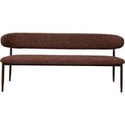 Eetkamerbank Stof - Rood/Walnoot - 160cm - Alexia