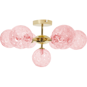 ANADYR - Plafondlamp - Roze/Goud - Glas/Metaal