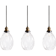 COOSA  - Hanglamp - Transparant - 3 lichten - Glas/Metaal