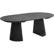 Eettafel Zwart - Uitschuifbaar - 120-200cm - Osaka