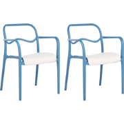 THASOS - Tuinstoel set van 2 - Blauw - Kunststof