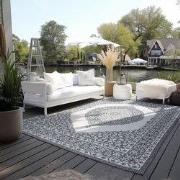 Elle Decoration Gemini Buitenkleed Dubbelzijdig Vloerkleed Zilver- 160...