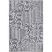 Elle Decoration Japandi Hoogpolig Vloerkleed  Grijs- 160x235 CM