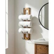 NEUSA - Handdoekrek - Bruin - Dennenhout